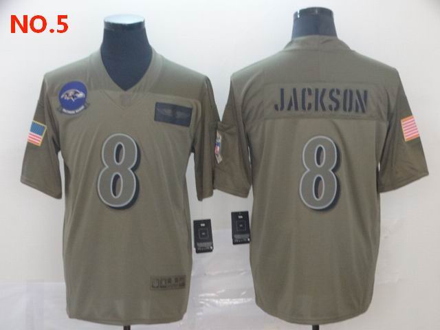 Men's Baltimore Ravens 8 Lamar Jackson Jesey NO.5;